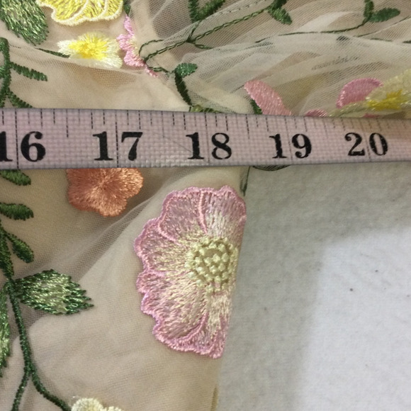 AW BRIDAL 10 L Cream Carole Floral Wedding Guest Formal Party Maxi Dress b144 - Picture 5 of 7